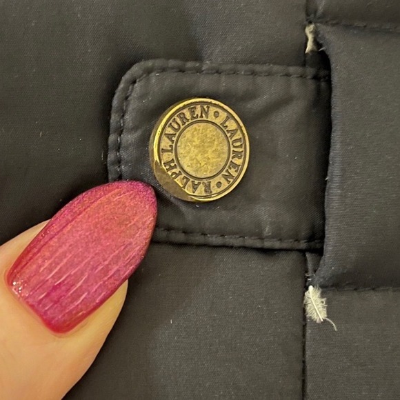 LRL Ralph Lauren Women's Down Coat Puffer Jacket Warm Hood Winter Parka Blue S - Picture 7 of 16